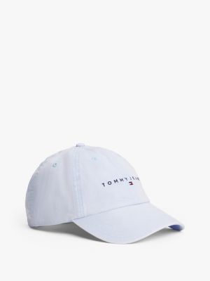 blue logo embroidery baseball cap for women tommy jeans