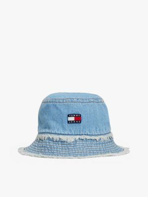 bob heritage en coton bleu pour femmes tommy jeans