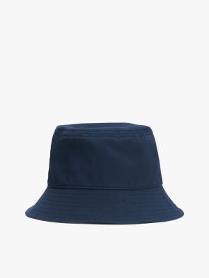 blue logo embroidery bucket hat for women tommy jeans