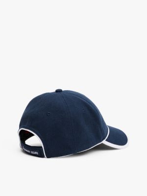 casquette de baseball à blason bleu pour femmes tommy jeans