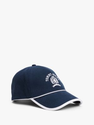 blue baseballpet met geborduurd logo voor dames - tommy jeans