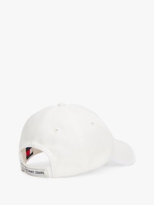 casquette de baseball à blason blanc pour femmes tommy jeans