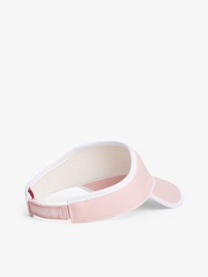 pink crest logo visor for women tommy jeans