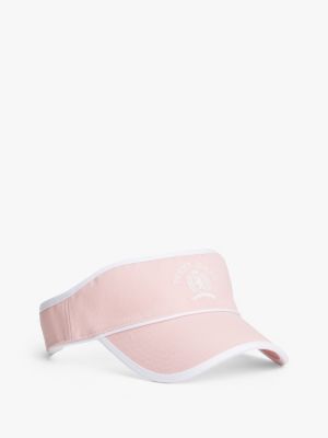 pink crest logo visor for women tommy jeans