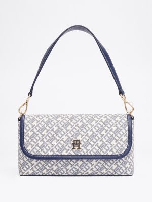 borsa a tracolla th monoplay con patta multicolore da donne tommy hilfiger