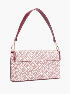 bolso mensajero th monoplay con solapa multicolor de mujeres tommy hilfiger