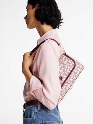 borsa a tracolla th monoplay con patta multicolore da donne tommy hilfiger