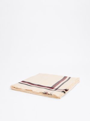 multi essential flag jacquard square scarf for women tommy hilfiger