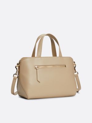 satchel heritage beige da donne tommy hilfiger