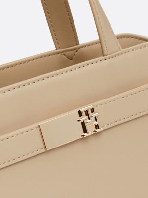 satchel heritage beige da donne tommy hilfiger