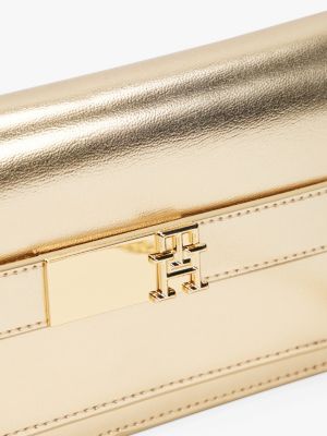 gelb heritage clutch mit kettenriemen für damen - tommy hilfiger