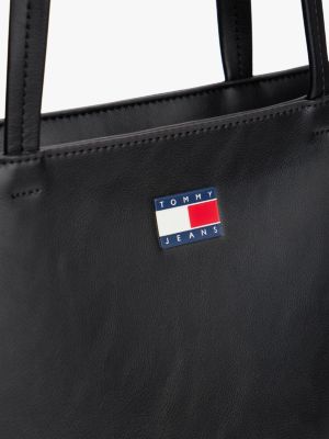 black essential logo tote bag for women tommy jeans