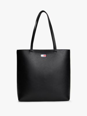 bolso tote essential con logo black de mujeres tommy jeans