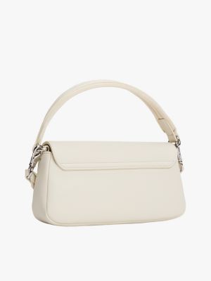 white top handle flap crossbody bag for women tommy jeans