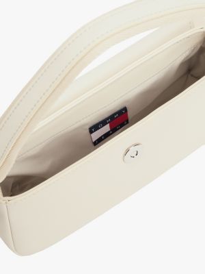 white top handle flap crossbody bag for women tommy jeans