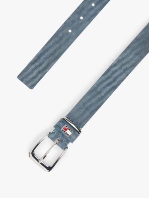 kolorowy skórzany pasek o wyglądzie denimu heritage dla kobiety - tommy jeans