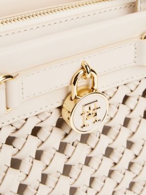 beige the american icon leather crossbody tote bag for women tommy hilfiger