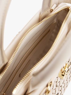 beige the american icon leather crossbody tote bag for women tommy hilfiger