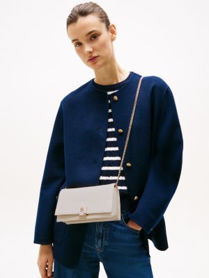 wit crossbodytas met th-monogram voor dames - tommy hilfiger