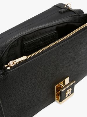 black th monogram crossbody bag for women tommy hilfiger