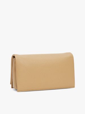 braun crossbody-tasche mit th-monogramm für damen - tommy hilfiger