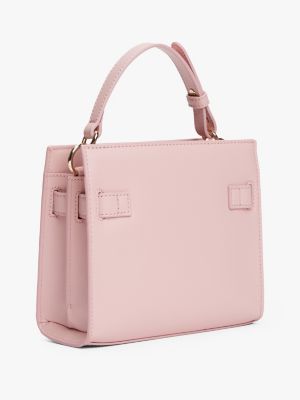 roze heritage crossbody-handtas met th-monogram voor dames - tommy hilfiger