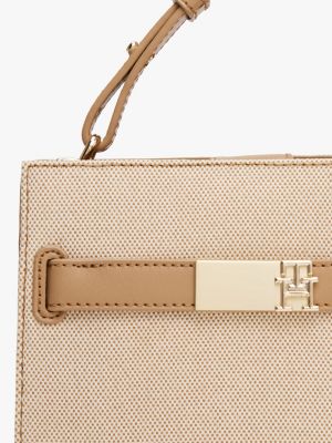 multi heritage crossbody-satchel aus canvas für damen - tommy hilfiger