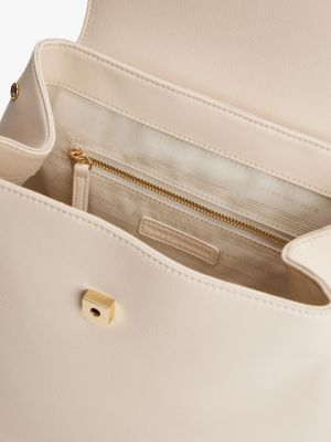 wit rugzak met metalen th-monogram voor dames - tommy hilfiger