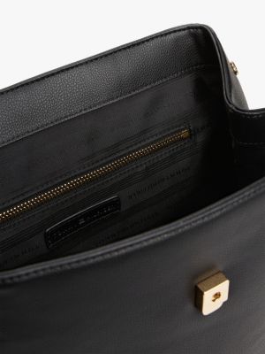 zwart rugzak met metalen th-monogram voor dames - tommy hilfiger