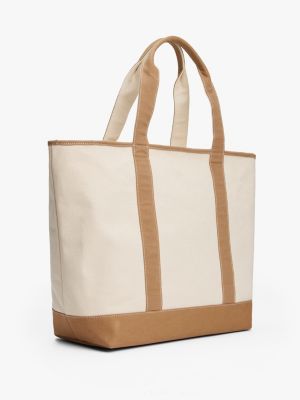 multi canvas beach tote bag for women tommy hilfiger