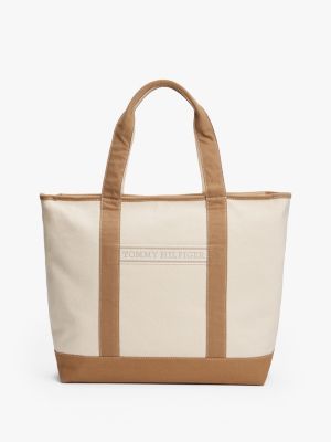 multi canvas beach tote bag for women tommy hilfiger