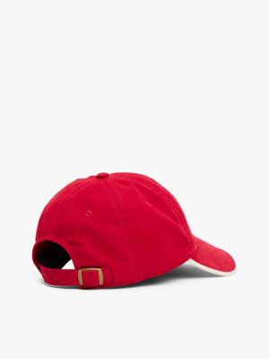 red the sofia capsule logo baseball cap for women tommy hilfiger