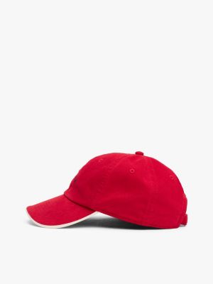 red the sofia capsule logo baseball cap for women tommy hilfiger