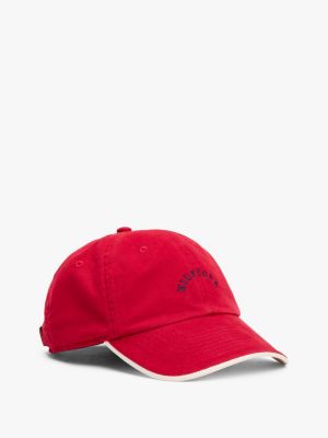 red the sofia capsule logo baseball cap for women tommy hilfiger