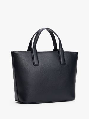 cabas à bandoulière en toile à logo beige pour femmes tommy hilfiger