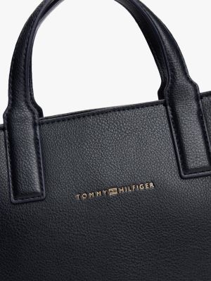 cabas à bandoulière en toile à logo beige pour femmes tommy hilfiger