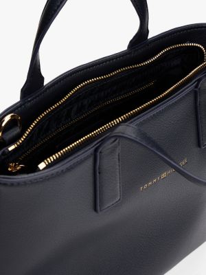 cabas à bandoulière en toile à logo beige pour femmes tommy hilfiger