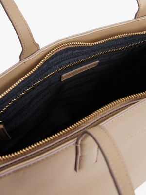 beige logo tote bag for women tommy hilfiger