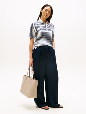 beige logo tote bag for women tommy hilfiger