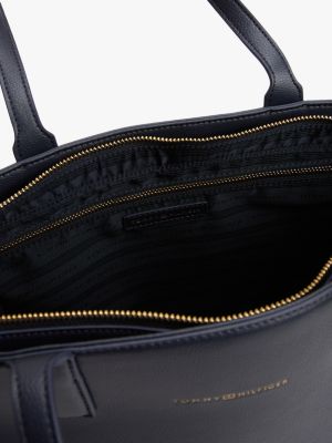 beige tote-bag mit logo-tape für damen - tommy hilfiger
