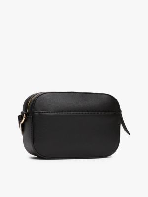 beige logo webbing strap camera bag for women tommy hilfiger