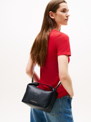 blue logo webbing strap crossbody bag for women tommy hilfiger
