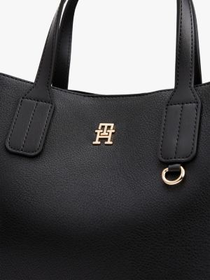 cabas à plaque monogramme th beige pour femmes tommy hilfiger