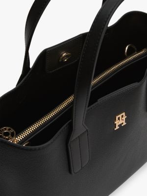 cabas à plaque monogramme th beige pour femmes tommy hilfiger