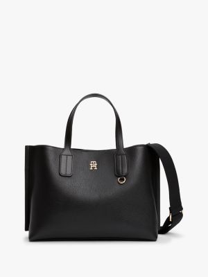 cabas à plaque monogramme th beige pour femmes tommy hilfiger