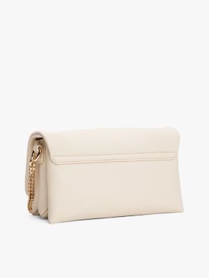 beige modern crossbody-tasche mit turnlock für damen - tommy hilfiger