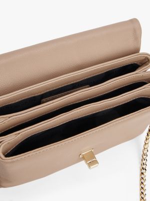 sac bandoulière modern à fermoir tournant beige pour femmes tommy hilfiger