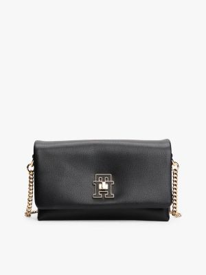 beige modern crossbody-tasche mit turnlock für damen - tommy hilfiger
