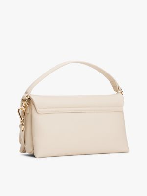 sac bandoulière modern à fermoir tournant beige pour femmes tommy hilfiger