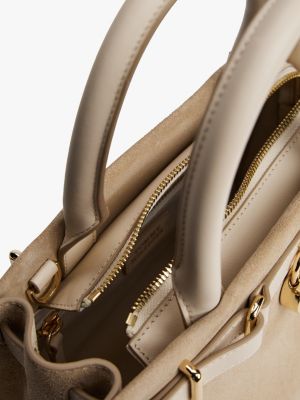 beige the american icon tote-bag aus wildleder für damen - tommy hilfiger